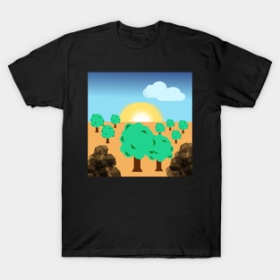 Beautiful sunrise landscape view T-Shirt